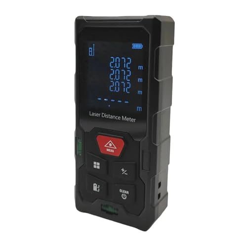 Image of Laser Distance Meter - Digital Laser Measure with LCD Display, 50m Range, High Precision ±2mm, Area /Volume & Pythagoras Measurement (distance meter)