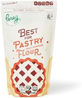 Pereg Fine Pastry Flour (16 oz) - 100% Soft White Wheat - Suitable for Baking, Cookies, Pastries, Croissants, Pie Crust - 9% protein - Non-GMO & Vegan