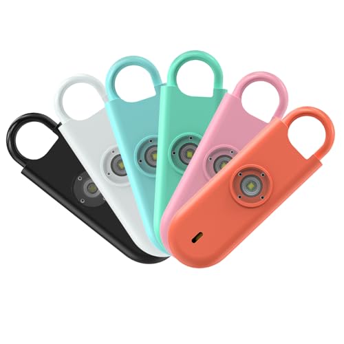 Fauxomor 140dB Personal Safety Alarm for Women 6pack Self Defense Keychain
