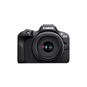 Canon EOS R100 Spiegellose Kamera + RF-S 18-45mm IS STM Objektiv (Kompaktkamera, 4k Videokamera, Digitalkamera mit Autofokus und Motiverkennung für Augen Tiere Fahrzeuge, Filter- und Kreativassistent)