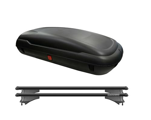 BOX BAULE da tetto Auto NON ORIGINALE COMPATIBILE con Formentor prodotte dal 2020 in poi KIT con Barre Portatutto BOX 400 LT. MISURA cm. 168 x 75 x 37