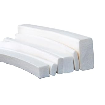 SILICON SPONGE RUBBER STRIP | SQUARE RUBBER STRIP | RECTANGULAR RUBBER STRIP | SILICON FOAM STRIP (PRICE PER METER) COLOUR : SPONGE - MILKY WHITE (20 MM X 20 MM TYPE - SPONGE SQUARE STRIP)