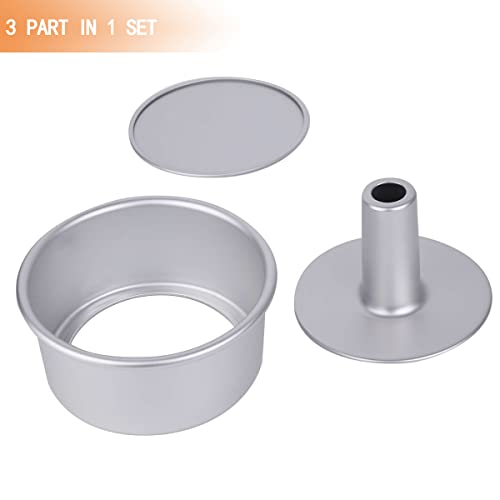 Bezall 6 Inch Angel Food Cake Pan With Removable Bottom, Aluminum Round Tube Pan Chiffon Cake Mold Baking Tin #TOP1