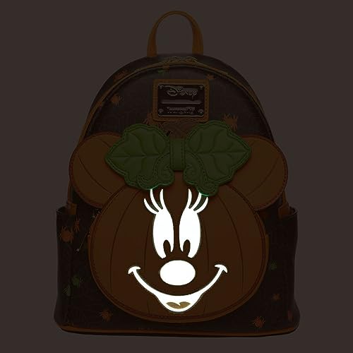 Loungefly Disney Glow in the Dark Pumpkin Minnie Mouse Women's Backpack2