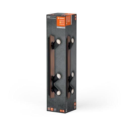 Ledvance Faretto Da Soffitto Mercury GU10, A 3 Luci, Legno/Nero - 2