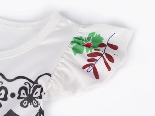 Jurebecia Girls Nightgowns Princess Nightdress Flutter Short Sleeves Pajamas Sleepwear for Toddler Kids Nightie Dress3