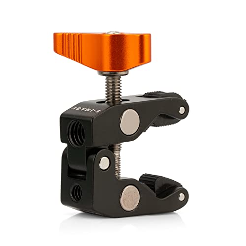 Image of E-Image EI-A52K 2.8'' Mini Friction Arm with EI-A05S Super Clamp | with 1 /4''-20 Thread 180 Adjustable Arm | for DSLR /Camera Rig /Tripod /Photography Studio | Payload 1.5kg, Black