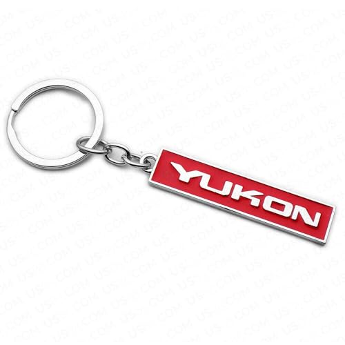 Image of Aimoll 1Pc Yukon Key Chain Ring 3D Chrome Metal Finish Keyring Alloy Key Holder Key Fob