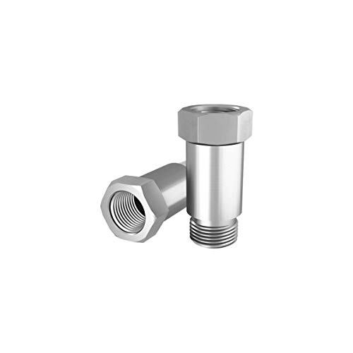 2PCS O2 Defouler Straight M18 x 1.5 fits Header and Exhaust Pipes Stainless Steel