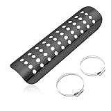 Sbulhia Motorcycle Heat Shield, Metal Exhaust Pipe Heat Insulation Cover with 2 Stainless Steel Clamps, Muffler Pipe Protector Heat-Shield Baffle Cover with Ventilation Hole (Black)