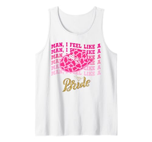 Hombre I Feel Like a Bride Retro Cowboy Hat Western Cowgirl Camiseta sin Mangas