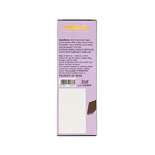 Image of Chokola 45% Milk Chocolate Himalayan Pink Salt Minis- Smooth & Creamy Salted Milk Chocolate, 100g