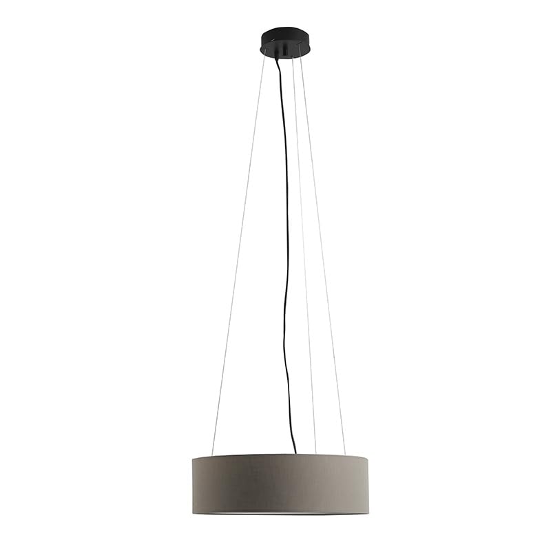 Suspension Vivien 48 cm solution éclairage doux grand abat-jour taupe E27