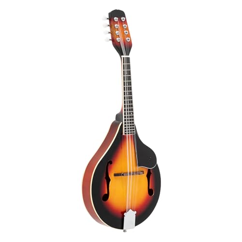 Elegant Mandolin Musical Instrument,A Style Mandolin Instrument with Guard Board,Glossy Sunburst Finish (Sunset)