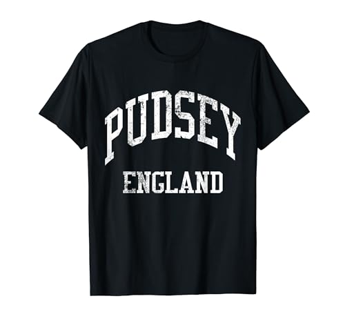 Pudsey England Retro 70s College Sports Style T-Shirt