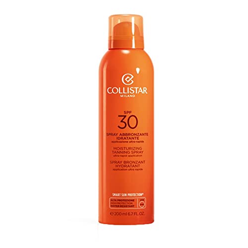 Collistar Spray Abbronzante Idratante Protezione SPF 30, Spray Corpo ultra fresco facile da applicare, Azione idratante, Con vitamina E e oli di Jojoba, Adatto a tutti gli incarnati, 200 ml