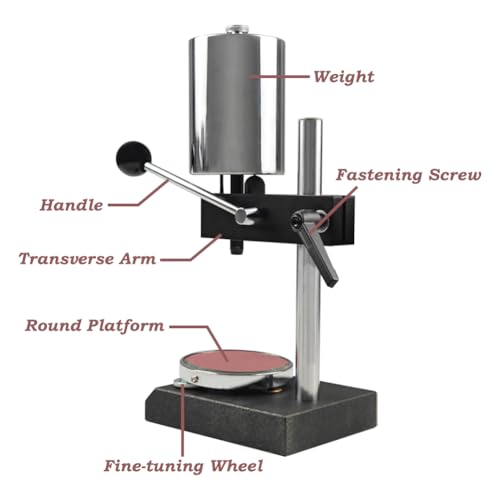 Image of Shore Durometer D Digital Shore Hardness Tester Meter with Stand Shore D Durometer Rubber Tester for Testing Plastics Various Rubbers