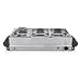 Tristar BP-6283 Servidor de buffet, Capacidad 3 x 2,4 l, Función Mantenimiento Calor y Placa Calientaplatos, Bandeja Alimentos Calientes con Tapas, Temperatura Ajustable, 200 W, Acero Inoxidable