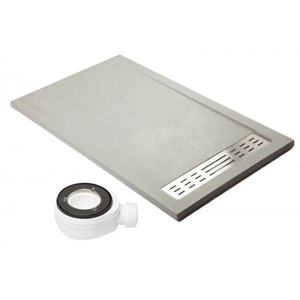 PLATO DE DUCHA PREMIUM GRIS - 80x120cm - resina con cargas minerales