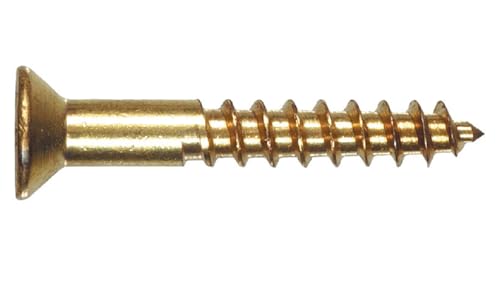 Hillman Brass Wood Screw No. 4 X 3/4" Phillips Brass Flat Head miniatura 1