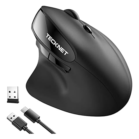 TECKNET Ratón Vertical Inalámbrico Recargable Cover