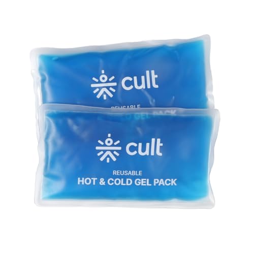 Image of Cult Reusable Hot & Cold Gel Pack for Pain Relief in Cramps, Swelling, Sports Injuries, Neck, Back, Shoulders, Joints, and Everyday Muscle Recovery - Flexible & Portable Therapy Pack of 2