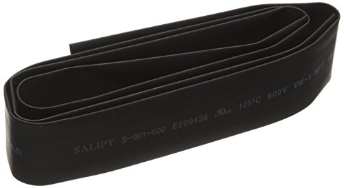 uxcell a11110900ux0093 20mm Diameter Black Heat Shrinkable Tube Shrink Tubing Sleeve Cable Wrap 1m