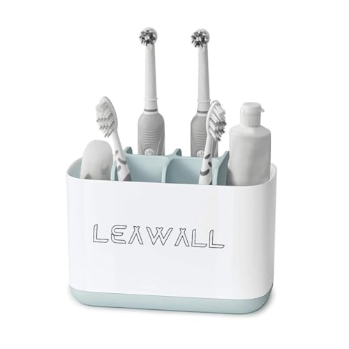 Leawall Toothbrush Holder, Toiletries Holder Stand Plastic Caddy Organizer for Tooth Paste & Tooth Brush | Toiletries Holder Stand Plastic Caddy Organizer(Gray) (B0CK6MZGL7) Amazon Price History, Amazon Price Tracker