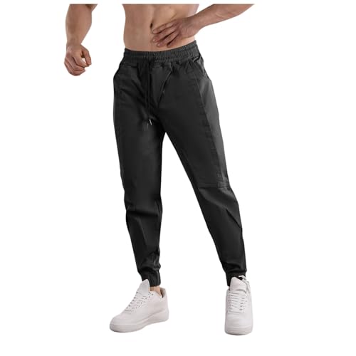 Pantalon de jogging en coton pour homme sport couleur unie