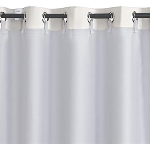 GYROHOME Greyish White Thermal Insulated Room Darkening Curtain Liner 1 Panel, 64"x68" Liner for 72" Length Curtains -Ring Included- Cover