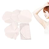 SHFAMHS Almohadillas para el Sudor en Las Axilas, Protectores absorbentes para Las Axilas, transpiración Absorbente para Hombres y Mujeres, sin Olor, sin Manchas, 40 Almohadillas, Borde Redondo