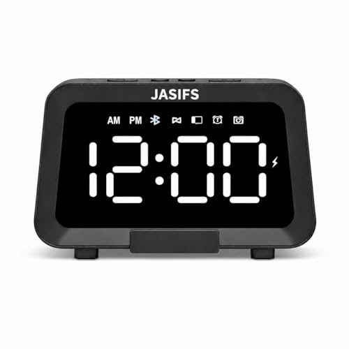 Image of JASIFS Digtial Alarm Clock with Heavy Speaker Radio Pen and Mobile Holder | 5.4 Hi FI Stereo Sound Speaker with Dual Alarm | USB-C | Ideal for Students, Home, Office,Home Decor, Corporate Use