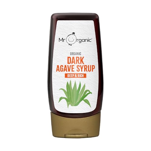 Mr Organic - Organic Dark Agave Syrup 250 ml - Non GMO & Preservative Free - Gluten Free & Vegan - Made With Organic Agave Syrup - Pack of 1