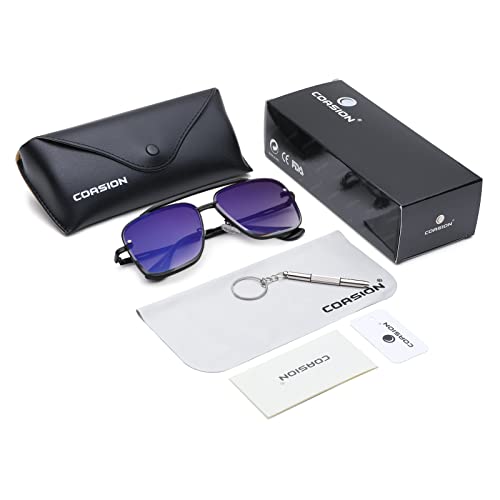 COASION Mens Sunglasses Costume Eyewear Retro Square Aviator Sun Glasses Frames for Women4