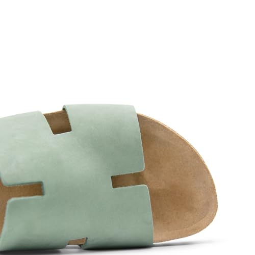 Image of Sandgrens Handmade Unisex Cork Slides | European Top Grain Leather Sandals with Soft Suede Footbed and EVA Rubber Sole | Avila