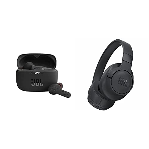 Image of JBL Tune 230NC TWS, Active Noise Cancellation Earbuds with Mic & Tune 760NC, Wireless Over Ear Active Noise Cancellation Headphones with Mic
