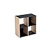 Estantería Cubo de Madera MDF Negra y Beige contemporánea, de 60x29x62 cm - LOLAhome