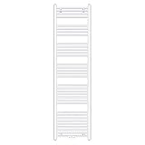 Tamaño: 50x180cm | Color: blanco | Paneles: 34 | Ejecución: Horizontal | Entrega sin válvula termostática