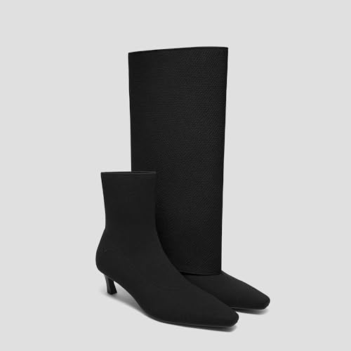 VIVAIA Rita Women's Ankle Boots with Detachable Leg Warmers, Mini Square Toe Kitten Heel Booties, Fashion Comfortable for Daily Outfit2