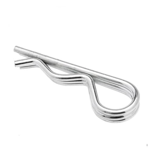 Rクリップピン、 5〜50個 M1 M1.2 M1.6 M1.8 M2 M2.5 M3 M3.5 M4 スチール Rタイプ スプリング コッターピン 波形 スプリットクリップ クランプ ヘアトラクターピン(50pcs 1.2x20mm)