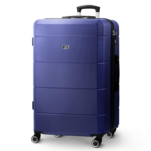 LUGG 28 Inch Jetset Suitcase Hard Shell Case 4 Wheel Travel bag Lightweight ABS Material with TSA Lock Approved for Travel with easyJet, British Airways, RyanAir, Virgin Atlantic, Emirates(75x49x29cm)