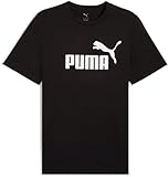 Puma Men's Essentials Logo T-Shirt (Available in Big & Tall), Black Big Logo AH25, Medium