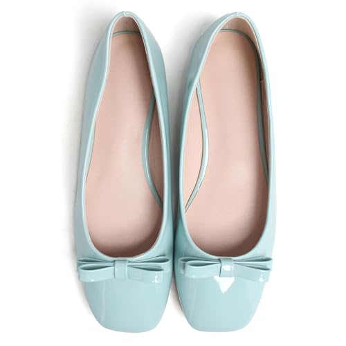 Image of Dear Time Women's Casual Foldable Ballet Flats Square Toe Ballerina Flats Shoes Comfortable