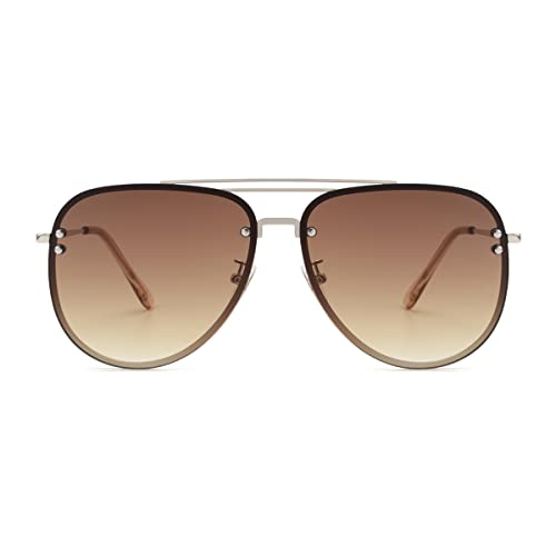Oversized Sunglasses Womens Trendy 2025, Retro Large Big Aviator Sunglasses for Women UV Protection Designer Inspired Shades3