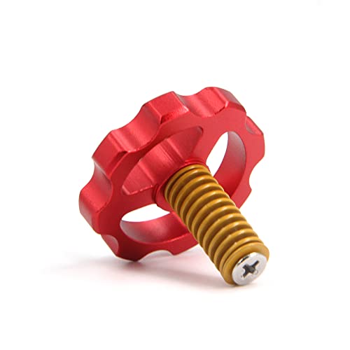 Befenybay 4PCS Aluminum Hand Twist Leveling Nut Diameter 37mm, Hot Bed Spring, M4X40mm Screws for Creality 3D Printer CR-10 Ender-3 (37mm-Aluminum)