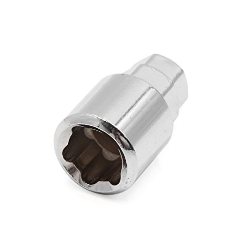 Image of uxcell 4 in 1 14mm x 1.5 Silver Tone Car Wheel Lock Lug Nuts Anti Theft Security Bolts