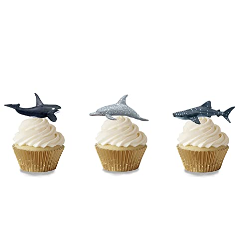 Higherbros Sharks Figures Sea Animals Whale Toys Set Ocean Animal Action Figures, Great For Kids Bath Toys, Beach Toys, Cake Topper And Party Favors, Gifts, Prizes, Rewards (12 Pcs) #TOP3