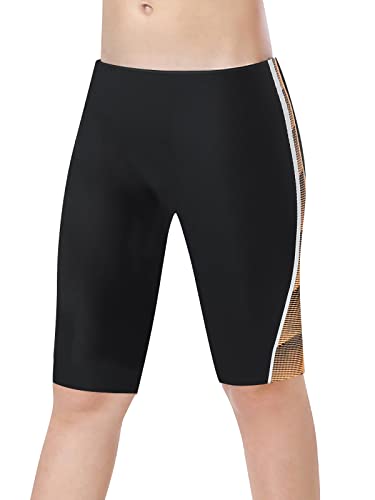 K898 Boys-Swim-Jammers Youth-Athletic Swimming-Shorts Quick-Dry - With Drawstring Kids Soft Swimsuits Upf 50+(Orange,Xl) #TOP14