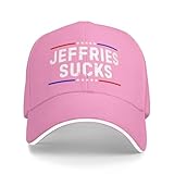 Huareicq Fuck Hakeem-Jeffries Hat Jeffries Sucks Republican Anti Democrat Baseball Cap Dad Trucker Hat Pink