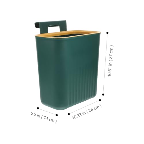 Caneca de basura colgante verde pequeña para cocina miniatura 2